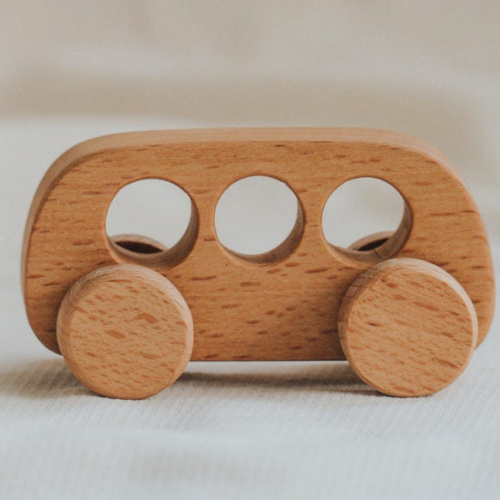 Wooden Toy Car Set for Toddlers – 4 Handmade Wooden Vehicles