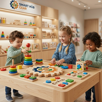 Zetta Vibe Handmade Wooden Stacking Toy – Premium Montessori Toddler Toy for Fine Motor Skills